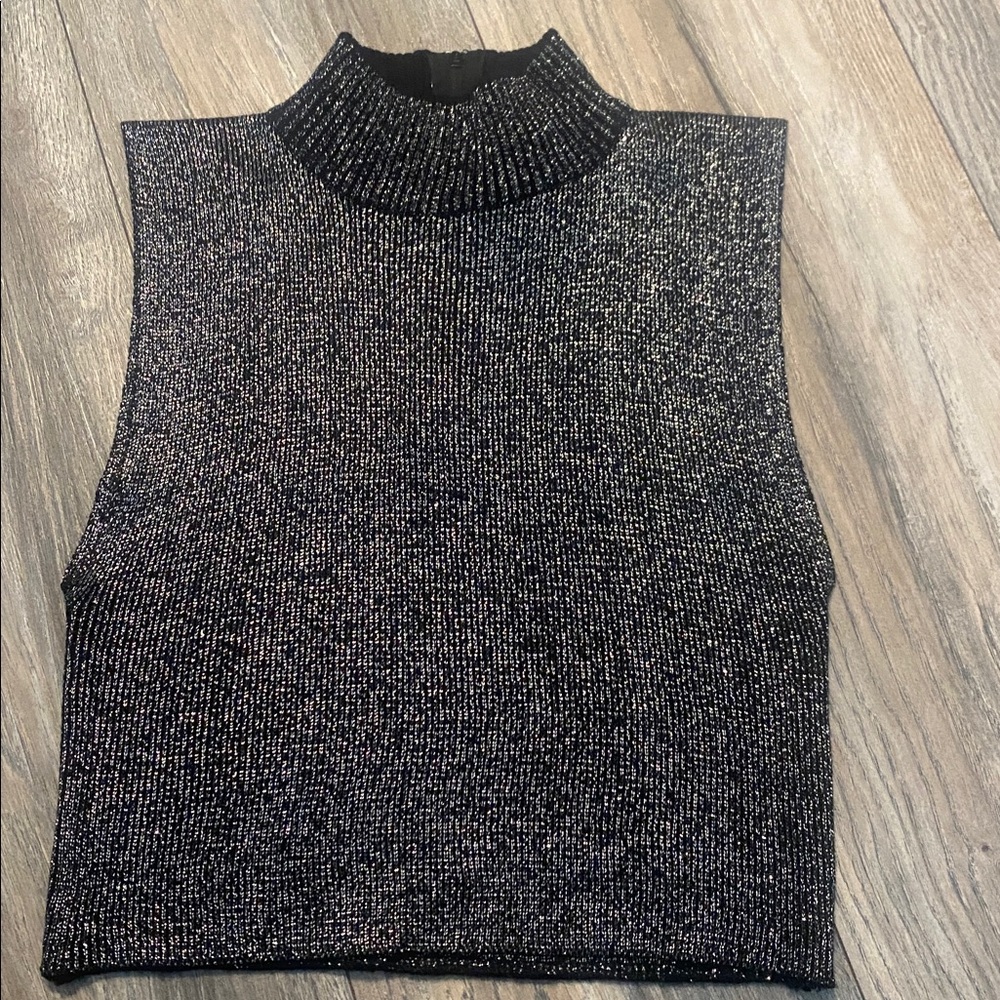 Bechamel Black and Silver Knit Top